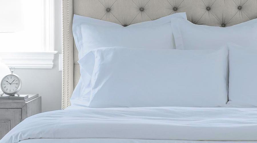 Sky Blue King Size luxury Egyptian Cotton sheet set, quilt cover & pillowcases - Egyptian Cotton Set – folded view