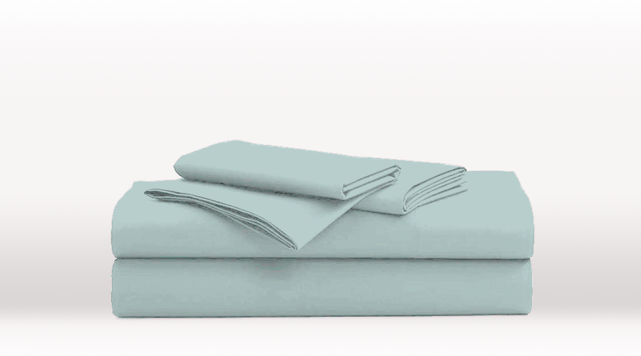 Aqua Double Size Classic Sheet Set – folded view