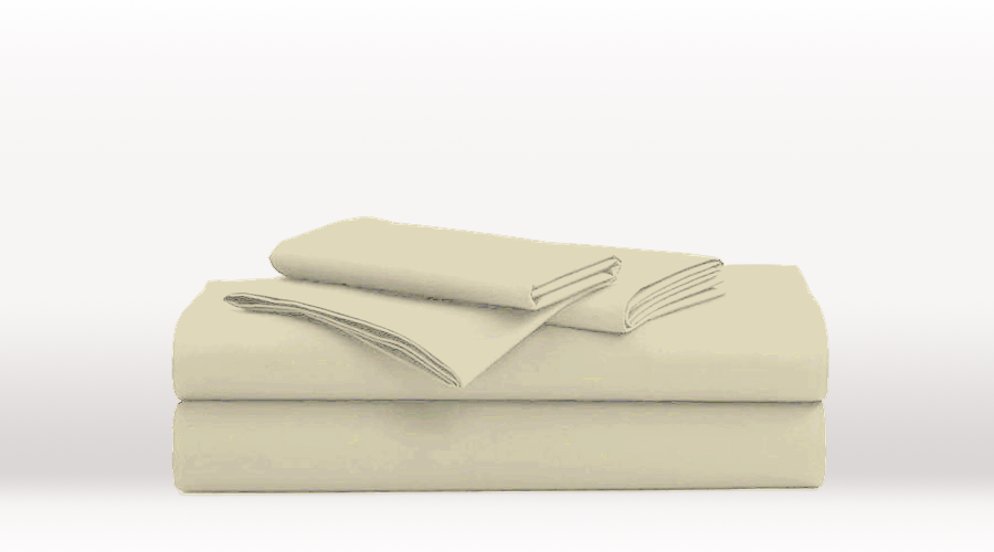 Cream King Single Size Classic Sheet Set – folded view