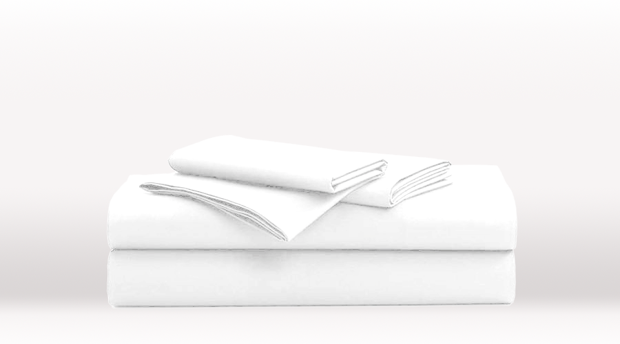 White Single Size Classic Sheet Set – folded view
