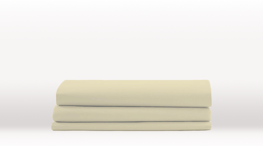 Cream Single Size Classic Flat Sheet – folded view
