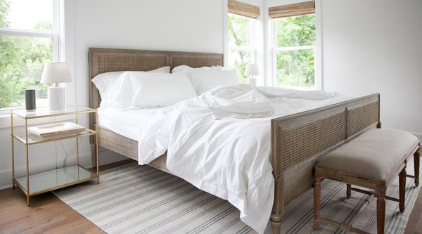 Luxury Egyptian Cotton Sheet Set | White, Double bed