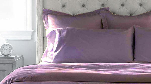 Dusk Purple Single Size Luxury Egyptian Cotton Quilt Cover & Pillowcases