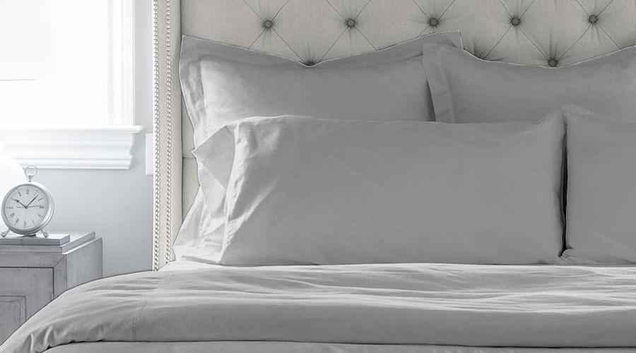 Light Grey Single Size luxury Egyptian Cotton sheet set, quilt cover & pillowcases