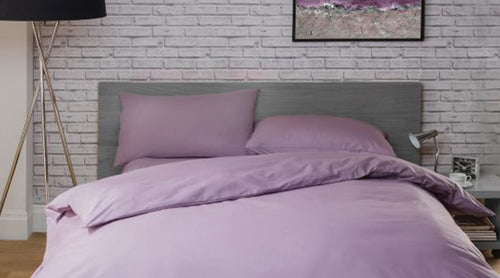 Single / dusk purple / Luxury Egyptian Cotton Sheet Set, Quilt Cover & Pillowcases Sheets, Sheet Sets, Quilt Covers & Complete Bedding Sets
