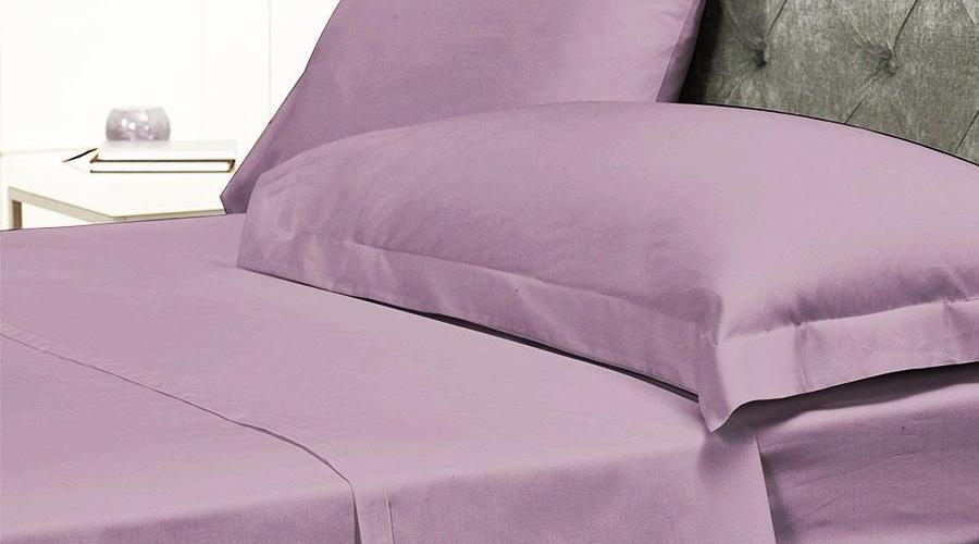 Luxury Egyptian Cotton egyptian cotton sheet Set | Dusk Purple, Double bed