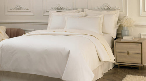 King / ivory / Luxury Egyptian Cotton Quilt Cover & Pillowcases Sheets, Sheet Sets, Quilt Covers & Complete Bedding Sets
