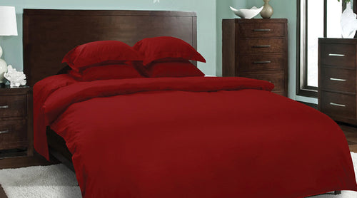 King / vivid red / Luxury Egyptian Cotton Quilt Cover & Pillowcases Sheets, Sheet Sets, Quilt Covers & Complete Bedding Sets