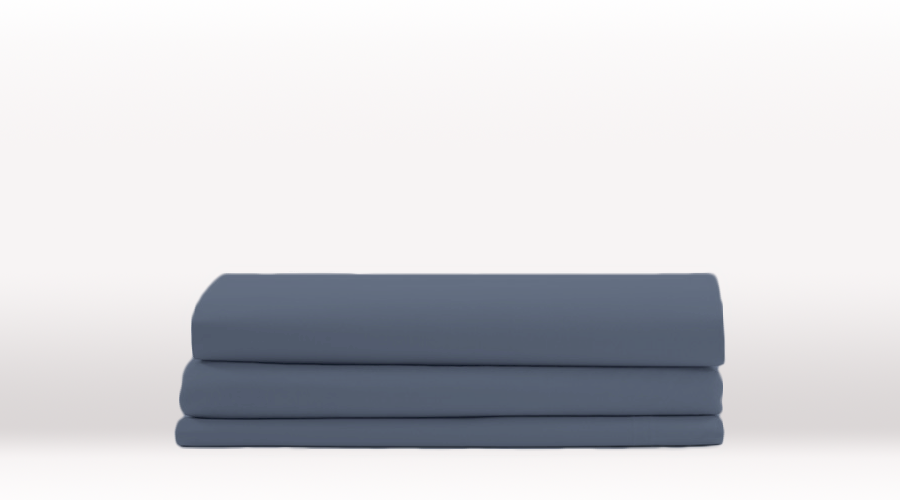 Blue Single Size Classic Fitted egyptian cotton sheet