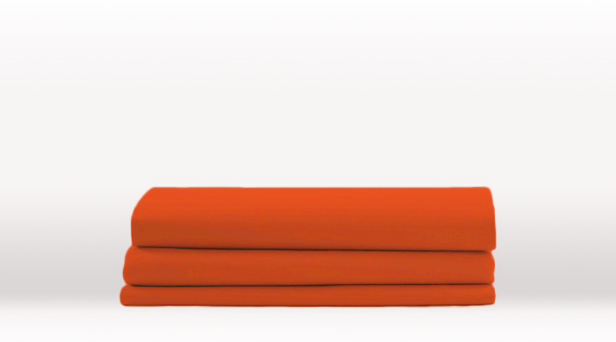 Orange Double Size Classic Flat egyptian cotton sheet